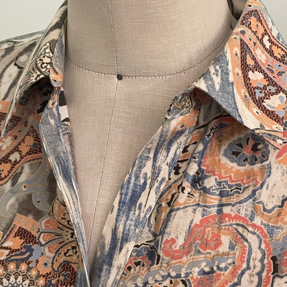 Chico's Tops - Chico’s zebra 100 percent cotton, paisley mixed print blouse, size 1